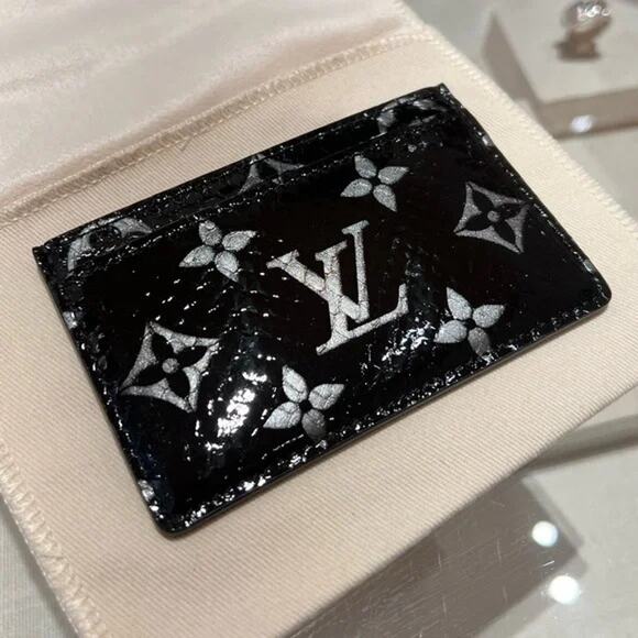 Louis Vuitton Python Cardholder Black/Silver Monogram exotic card case wallet LV - Picture 8 of 10